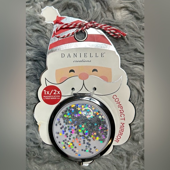 DANIELLE Creations Holiday Glitter Compact Mirror - Picture 1 of 6